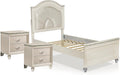 Furniture of America FOA Devado Contemporary 3-Piece White Wood Bedroom Set - Full + 2 Nightstands