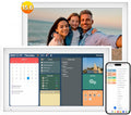 Digital Calendar 15.6' Digital Wall Planners for Family Schedules, Electronic Calendar with 1920*1080 Interactive Touchscreen, Digital Photo Frame Built-in 64GB Memory, Smart Calendar-White