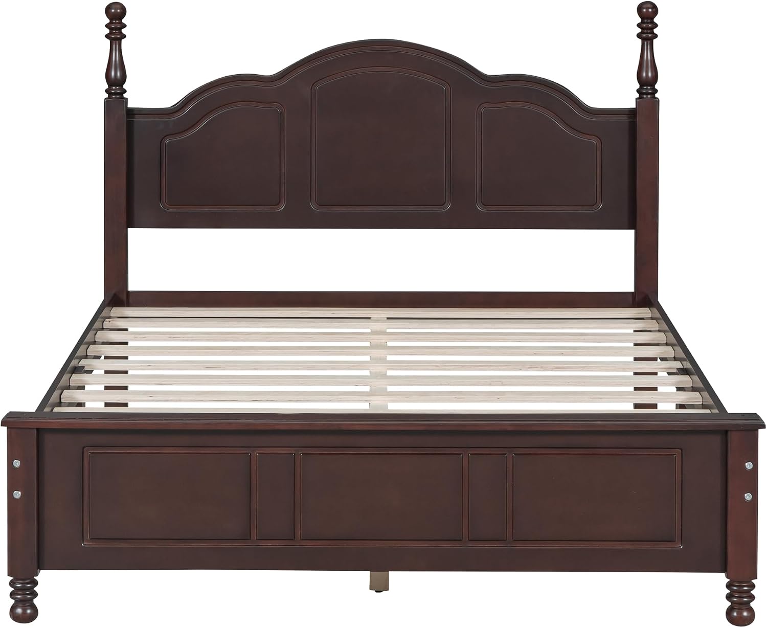 3 Piece Full Bedroom Set, 3 Pieces Bedroom Sets Full Size Wood Platform Bed and 2 Nightstands, 3 Piece Wood Bedroom Furniture Set, Dark Walnut