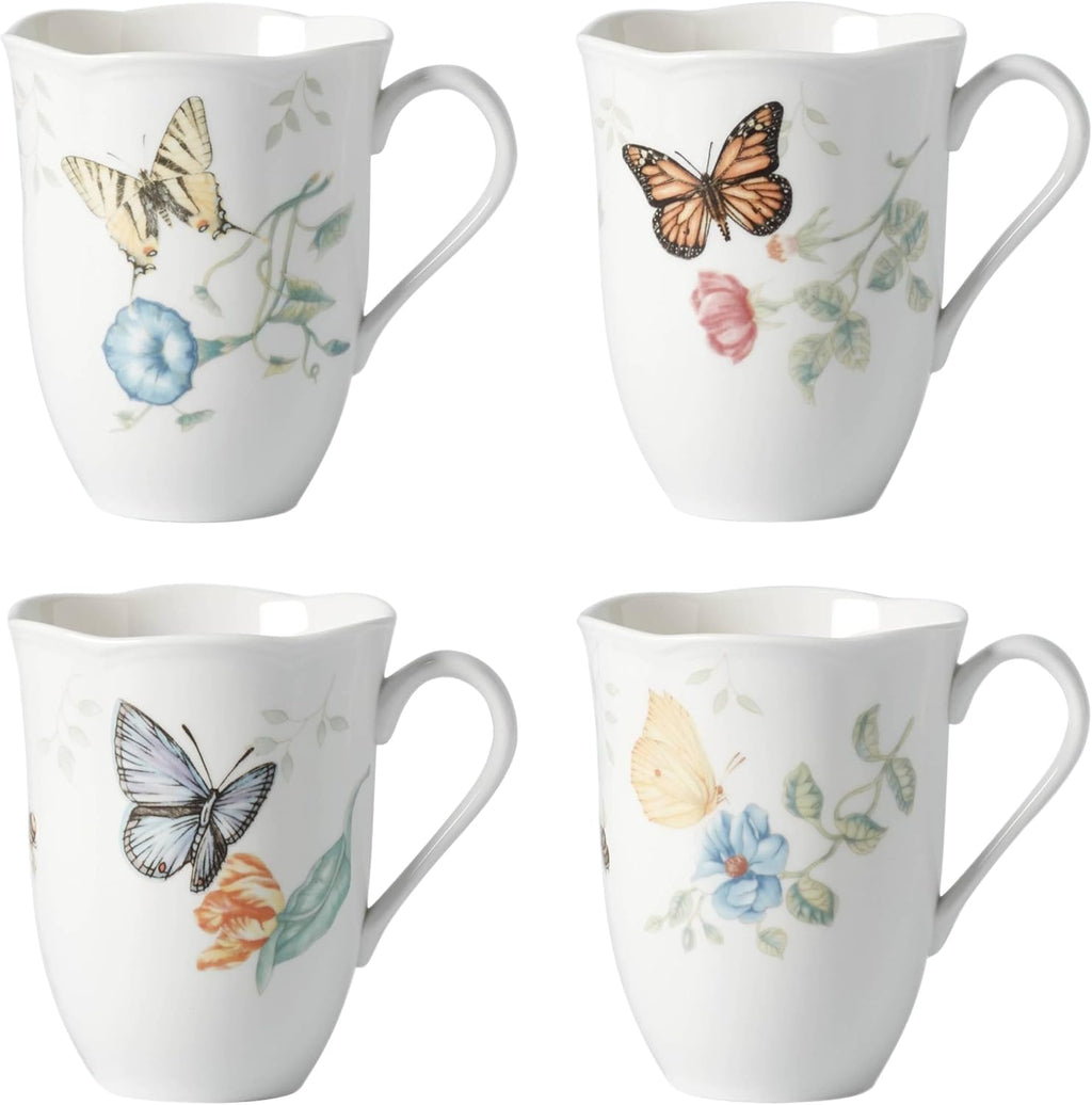 Lenox Butterfly Meadow Mug Set, 4-Piece, Porcelain