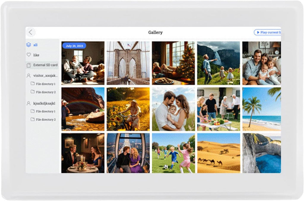 Fabater Smart Digital Calendar, 15.6 Inch LCD Touch Screen Interactive Family Scheduling Chore Chart Digital Calendar, Electronic Wall with Photo Frame Auto Sync for