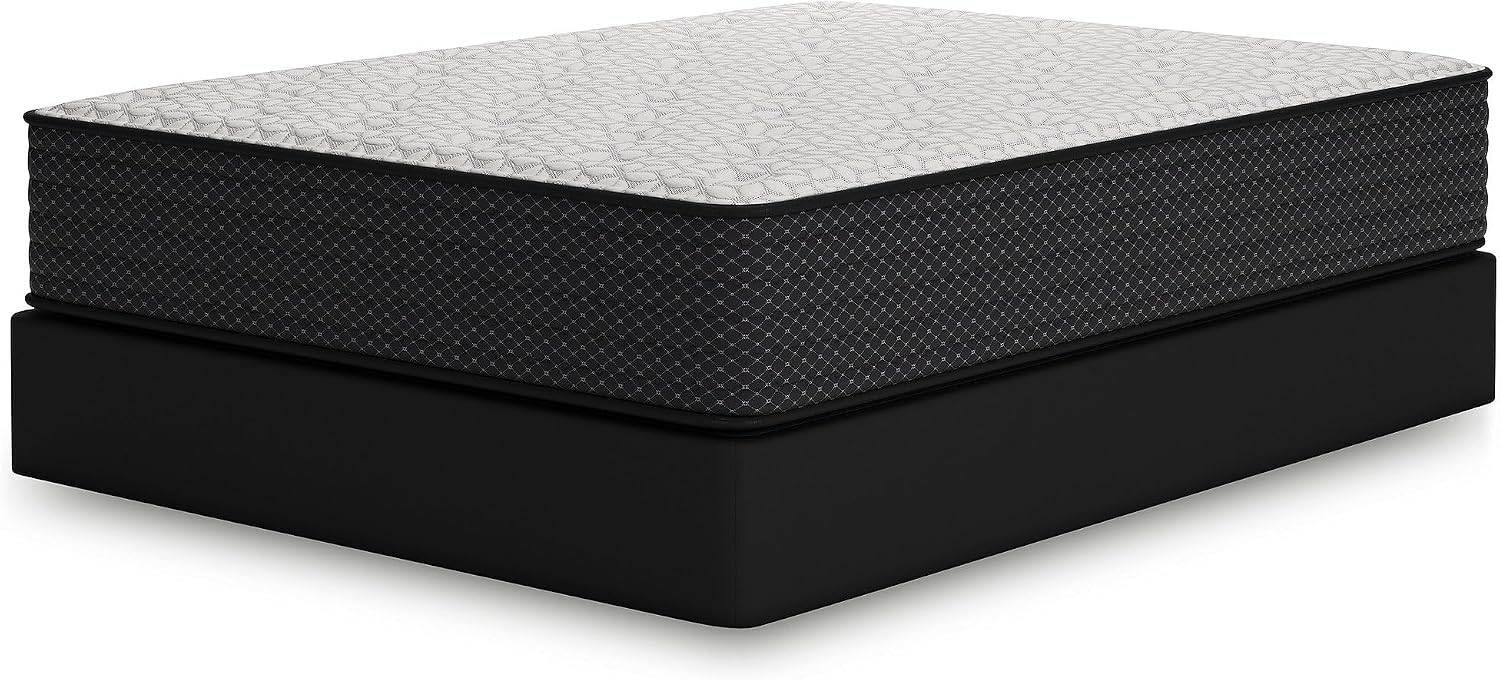 Signature Design by Ashley Plush 12 Inch Hybrid Mattress with Gel Memory Foam and Edge Support for Cool Sleep and Pressure Relief, Twin, Fiberglass-Free, Bed In A Box