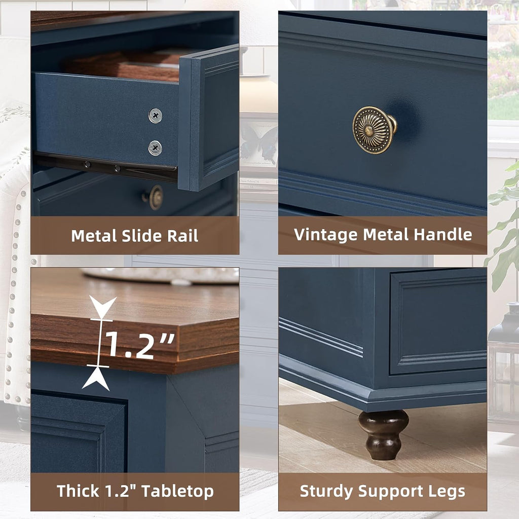 Joaxswe Farmhouse Dresser and Nightstand Sets, Wooden 7 Drawers Dresser & 24' Night Stand with 3 Drawers, 2 Piece Bedroom Furniture Set, Chest of Drawers for Bedroom, Home, Living Room, Hallway