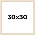 30x30 Frame Barnwood White Solid Wood Picture Frame Width 1.5 Inches | Interior Depth 0.5 Inches | Whitewashed Distressed Frame with UV Acrylic, Foam Board Backing & Hanging Hardware