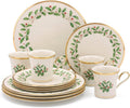 Lenox Dinnerware Set, Holiday 12-Piece Set, Service For 4, Porcelain Plate, Berry Motif With 24-Karat Gold Accents, Christmas Dinner Plates, Salad Plates And Mugs, Dishwasher Safe (Assorted, 12 Piece)