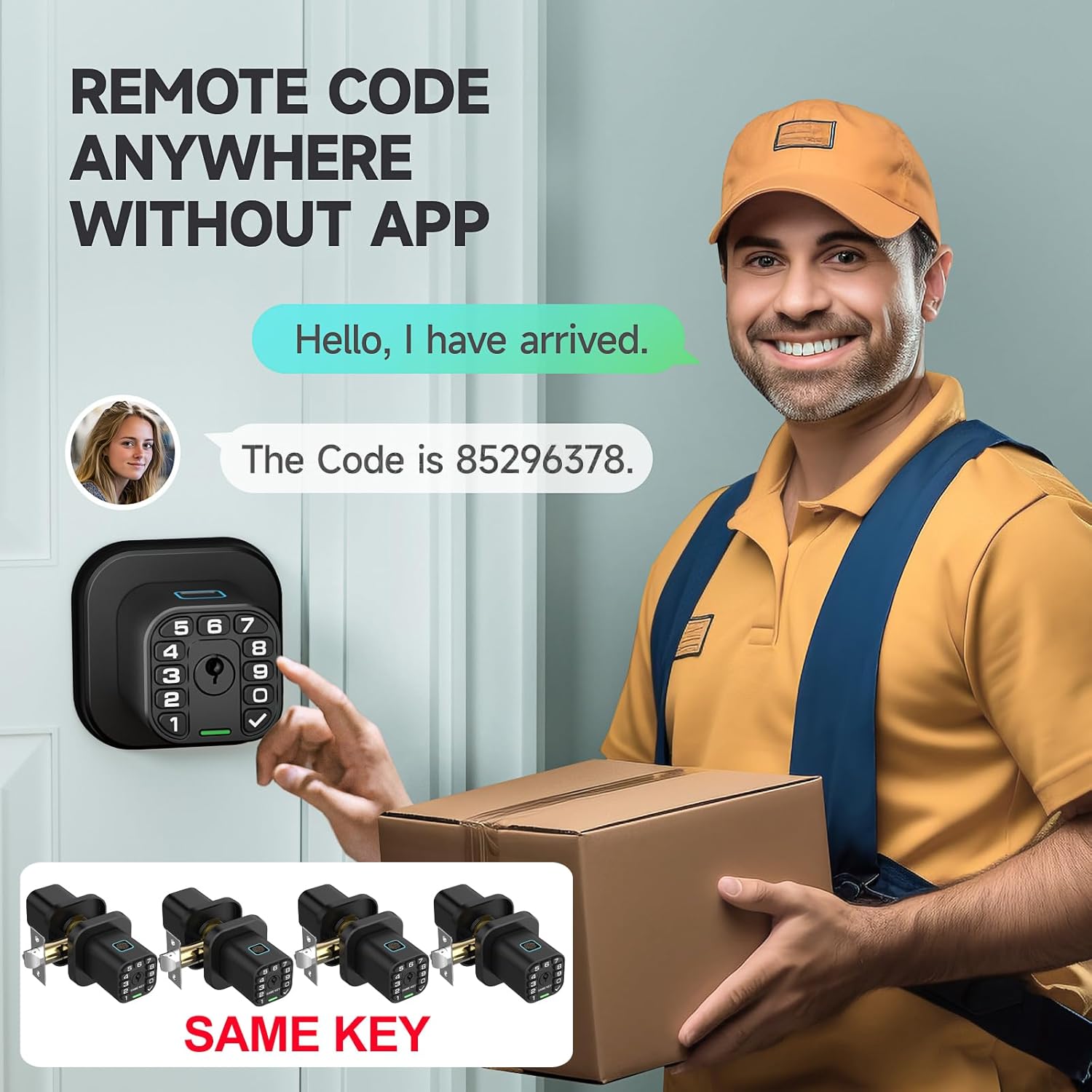 Richelock Fingerprint Door knob, Smart Biometric Door Lock with Keypad, Keyless Entry Code Door Knob, Waterproof & Weatherproof , Auto Lock ,Voice Navigation, For Bedroom, Gate,Office