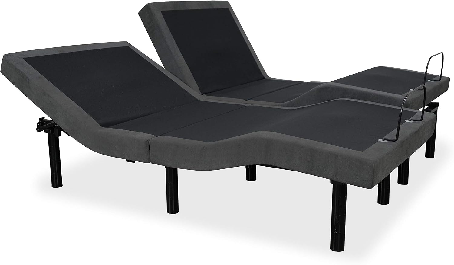 iDealBed 5i Custom Adjustable Bed Base, Wall Hugger, Massage, Zero-Gravity, Dual USB Charger, One Touch Comfort, Programmable Memory, Night Light, Advanced Silent Motion (Split California King)
