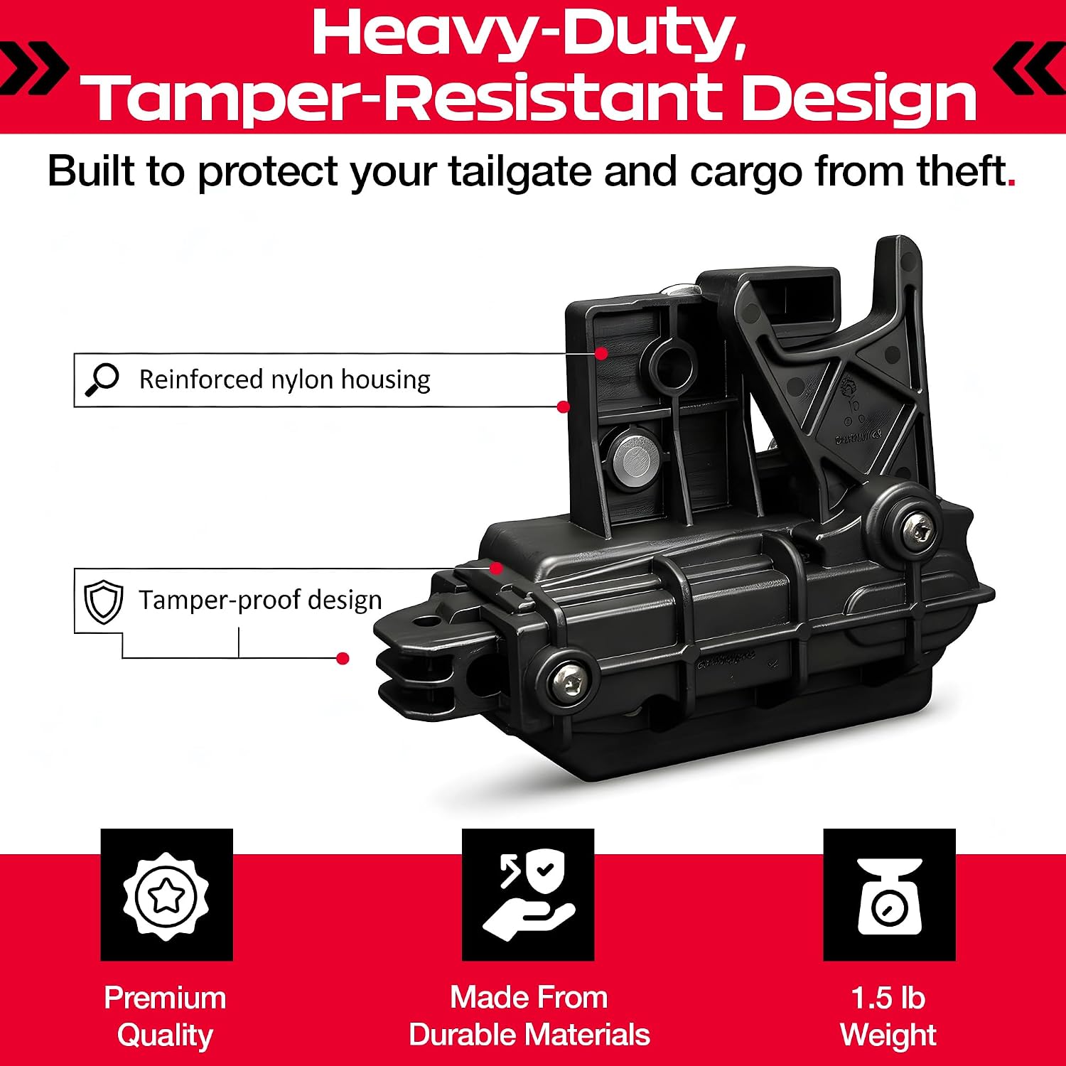 Pop & Lock Toyota Tacoma Tailgate Lock – Power Tailgate Anti-Theft Lock with Plug & Play T-Harness – Fits Tacoma/Tundra 2016-2023 Models (PL8547TAC)