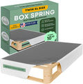 Greaton, 10' Twin XL Box Spring for Twin XL Size Bed – Amish-Made in the USA – Solid Wood Mattress Foundation with Stable & Quiet Support – Flat-Packed & Easy Assembly – White