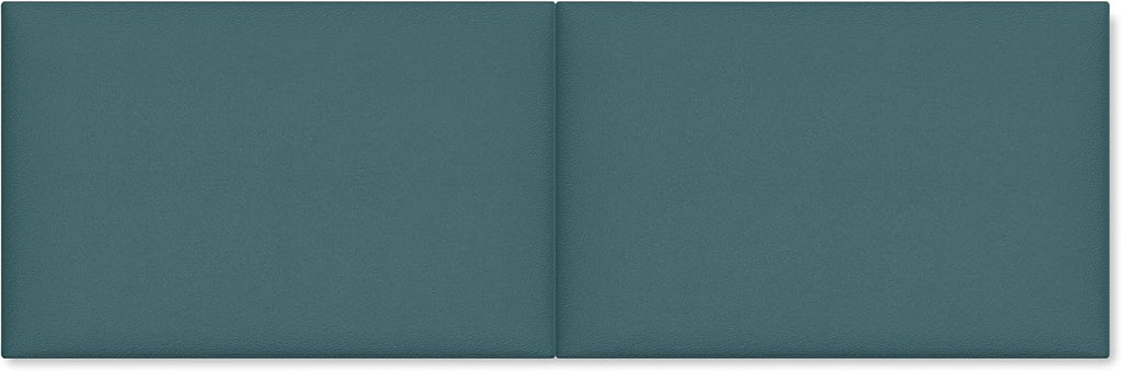 Jaxx Panelist Modern Padded Headboard- Set of 2 Wall Mounted Panels (Each 22.5' x 30')- Queen Double Tall, Vegan Leather, Genesis Green