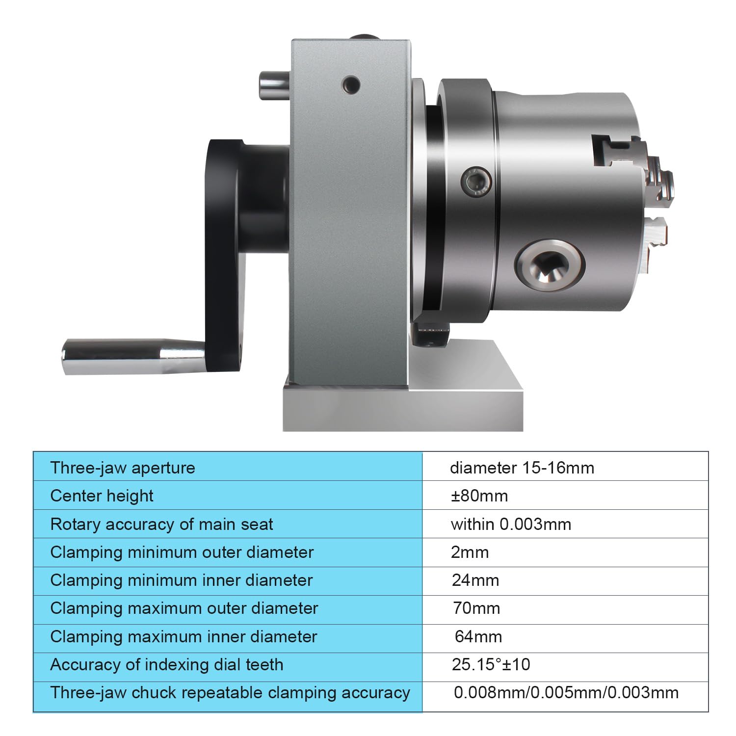 RATTMMOTOR Punch Former Grinding Machine Molding Machine 3-Jaw 80mm High Precision Dresser Punch Shaper Grinder for Milling & Drilling Machine (Accuracy 0.003mm)