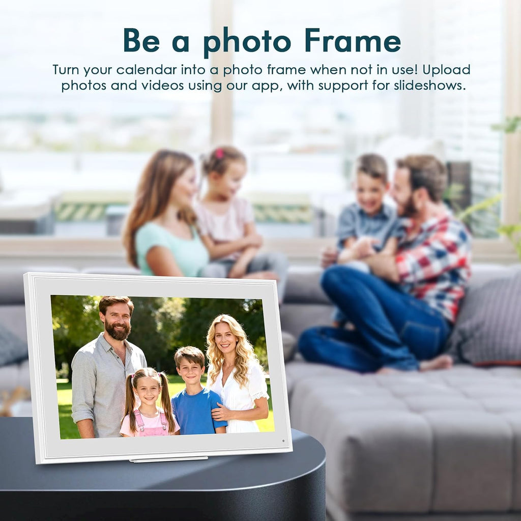 15.6 Inch Digital Wall Calendar Touch Screen Smart Electronic Calendar | Sync Google/iCloud, No Subscription, Chore Chart Reward System, Meal Planner, Digital Photo Frame, Gift for Mom, White