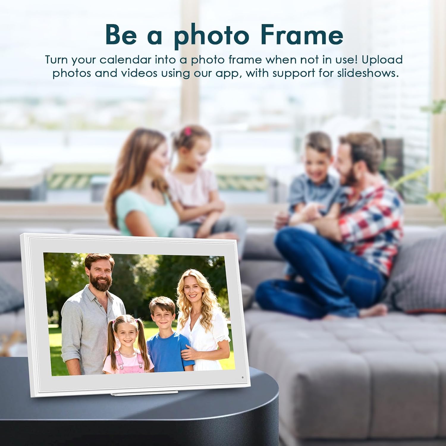 15.6 Inch Digital Wall Calendar Touch Screen Smart Electronic Calendar | Sync Google/iCloud, No Subscription, Chore Chart Reward System, Meal Planner, Digital Photo Frame, Gift for Mom, White