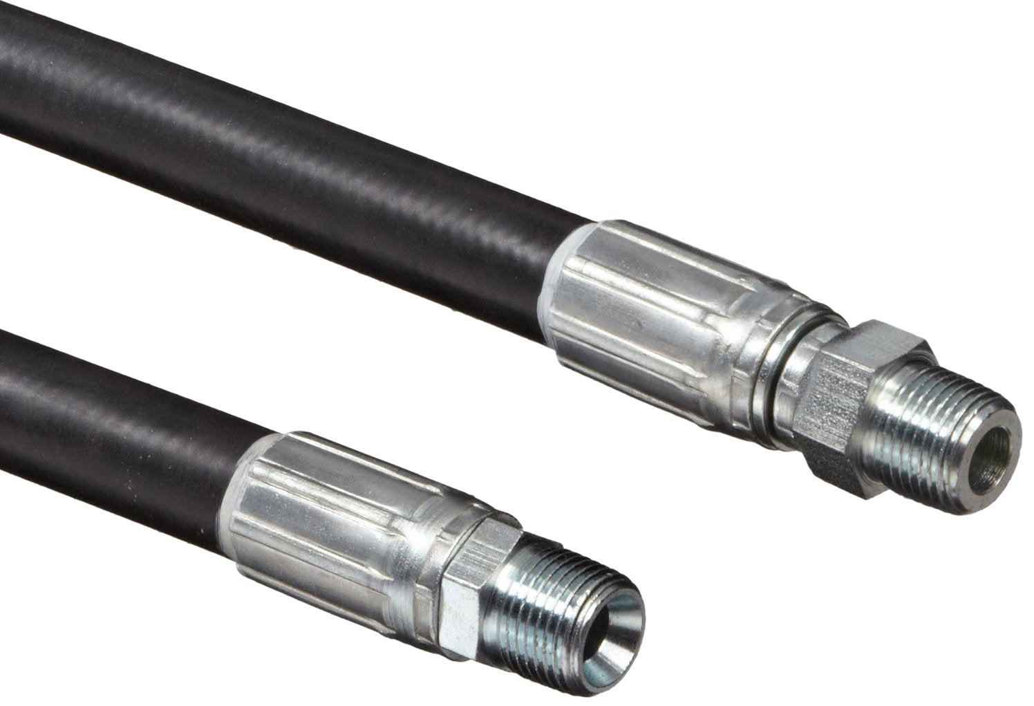Goodyear EP Neptune 3000 Black Nitrile Rubber Pressure Washer Hose Assembly, 3/8' NPT Male Swivel Connection, 3000 PSI Maximum Pressure, 30' Length, 3/8' ID