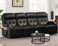 Recliner Sofa, Massage Reclining Sofa 4 Seater Sets Heavy Weight Capacity, RV Loveseat Clearance with Storage, Cup Holders, Wall Hugger Couches for Living Room