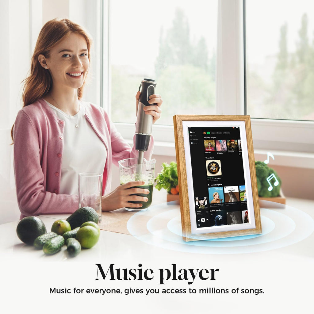 15.6' Digital Google Calendar,Android Apps,All-in-one,No Subscription,Oak | Anti-glare FHD touchscreen,Photo Frame,Android Apps,Built-in Battery,Stylus pen,Voice Assistant,Home Hub,Streaming,Wall&Desk