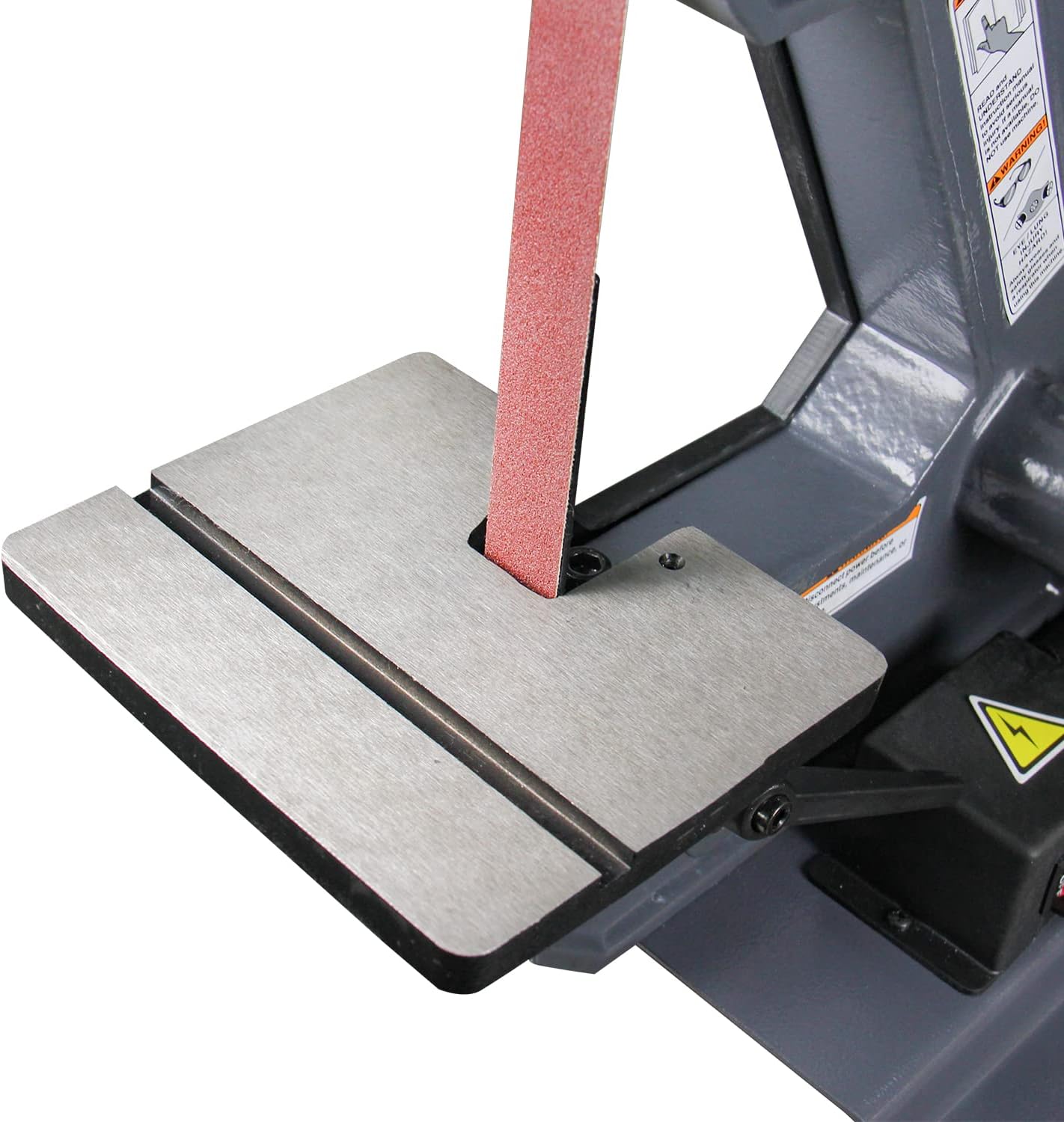 Benchtop Belt Disc Sander, 1x42 Belt, 8in Disc, 1/3 HP, KAKA BTM-200 | Compact belt and disc sanding