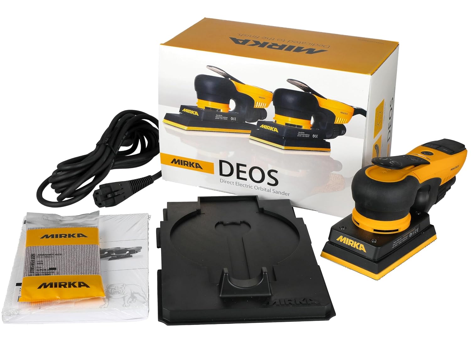 Mirka DEOS Sheet Sander 3 x 5 inch 3mm Orbit | 3mm Orbit, Dust-Free Sanding, MID3530201US
