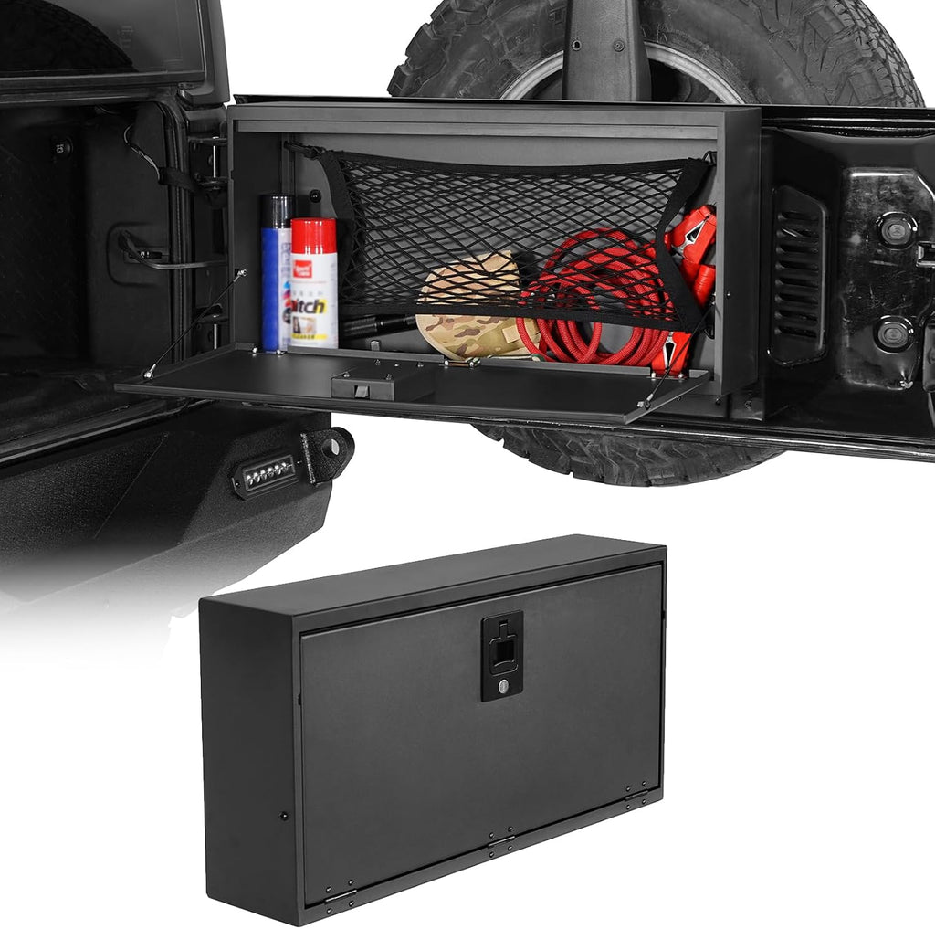 Hooke Road 15-18 JK Tailgate Table Storage Lock Box Security Organizer for 2015 2016 2017 2018 Jeep Wrangler JK & Unlimited 2/4 Doors