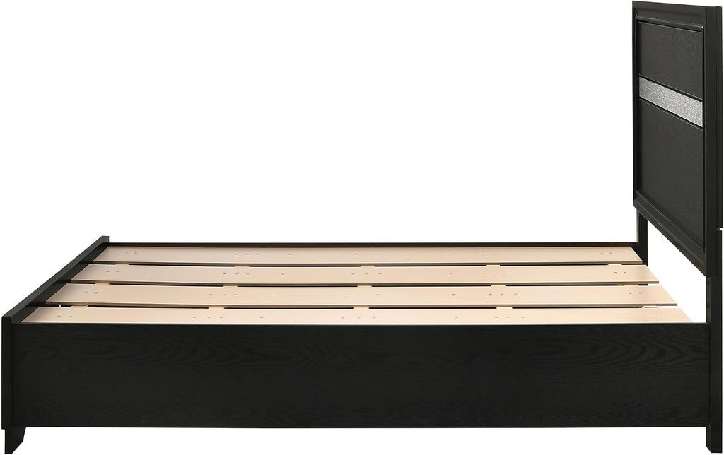 Coaster Home Furnishings Miranda Contemporary Wood Full Size Storage Panel Bed Frame 50-inch Headboard Black 206361F