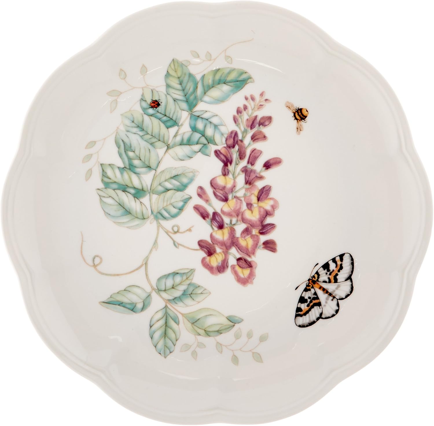 Lenox Dinnerware Set, Butterfly Meadow 18-Piece Set, Service For 6, White Porcelain, Butterfly And Flower Designs, Plates And Bowls Sets, Dishwasher Safe, Home & Kitchen (Assorted, 18 Pieces)