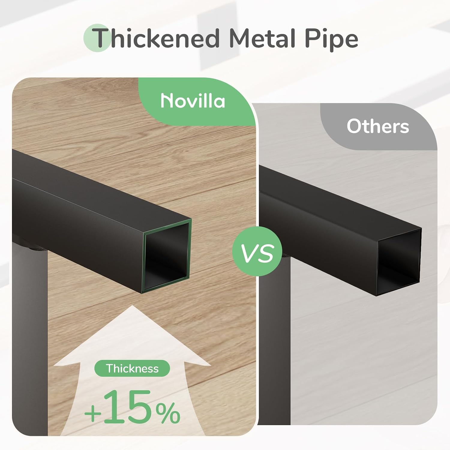 Novilla Twin Size Bed Frame, Metal Platform Bed Frame, Noise-Free, Sturdy Metal Bed Frame, Heavy Duty Wood SlatsWood Slats Support, No Box Spring Needed, Easy Assembly