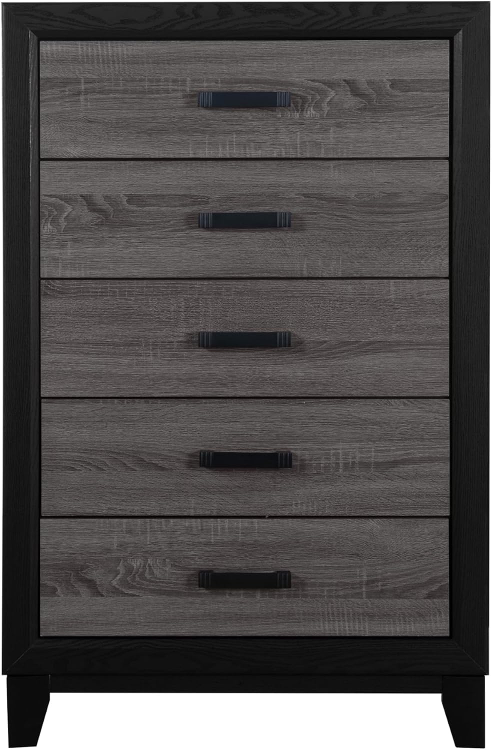 Grey and Black 5PC Full Bedroom Set