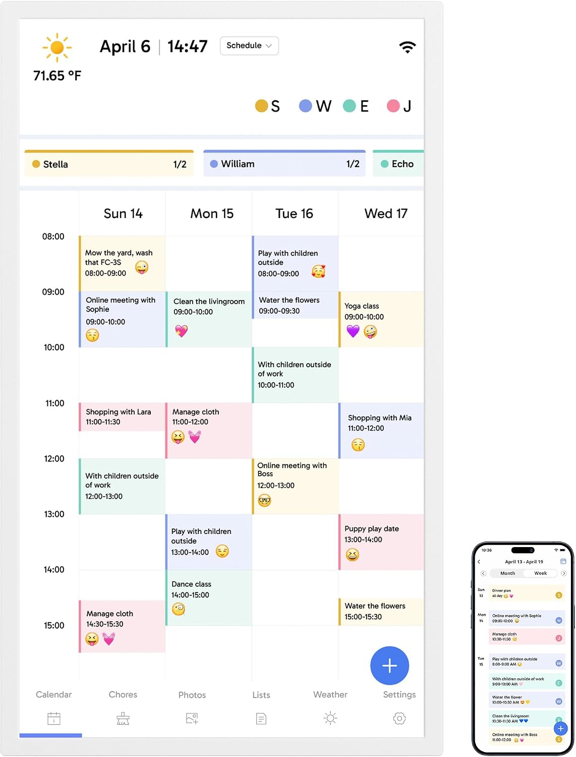 Dragon Touch 32' Digital Calendar Chore Chart – 1080P Full HD Interactive Touchscreen, Smart Family Planner, Hearth Display Digital Calendar Wall & Desk Mountable for Seamless Scheduling