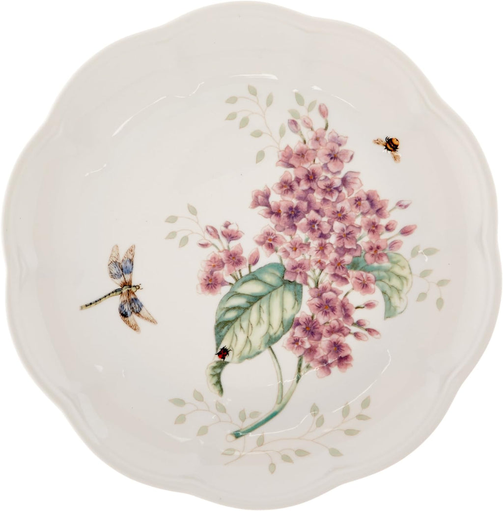 Lenox Dinnerware Set, Butterfly Meadow 18-Piece Set, Service For 6, White Porcelain, Butterfly And Flower Designs, Plates And Bowls Sets, Dishwasher Safe, Home & Kitchen (Assorted, 18 Pieces)
