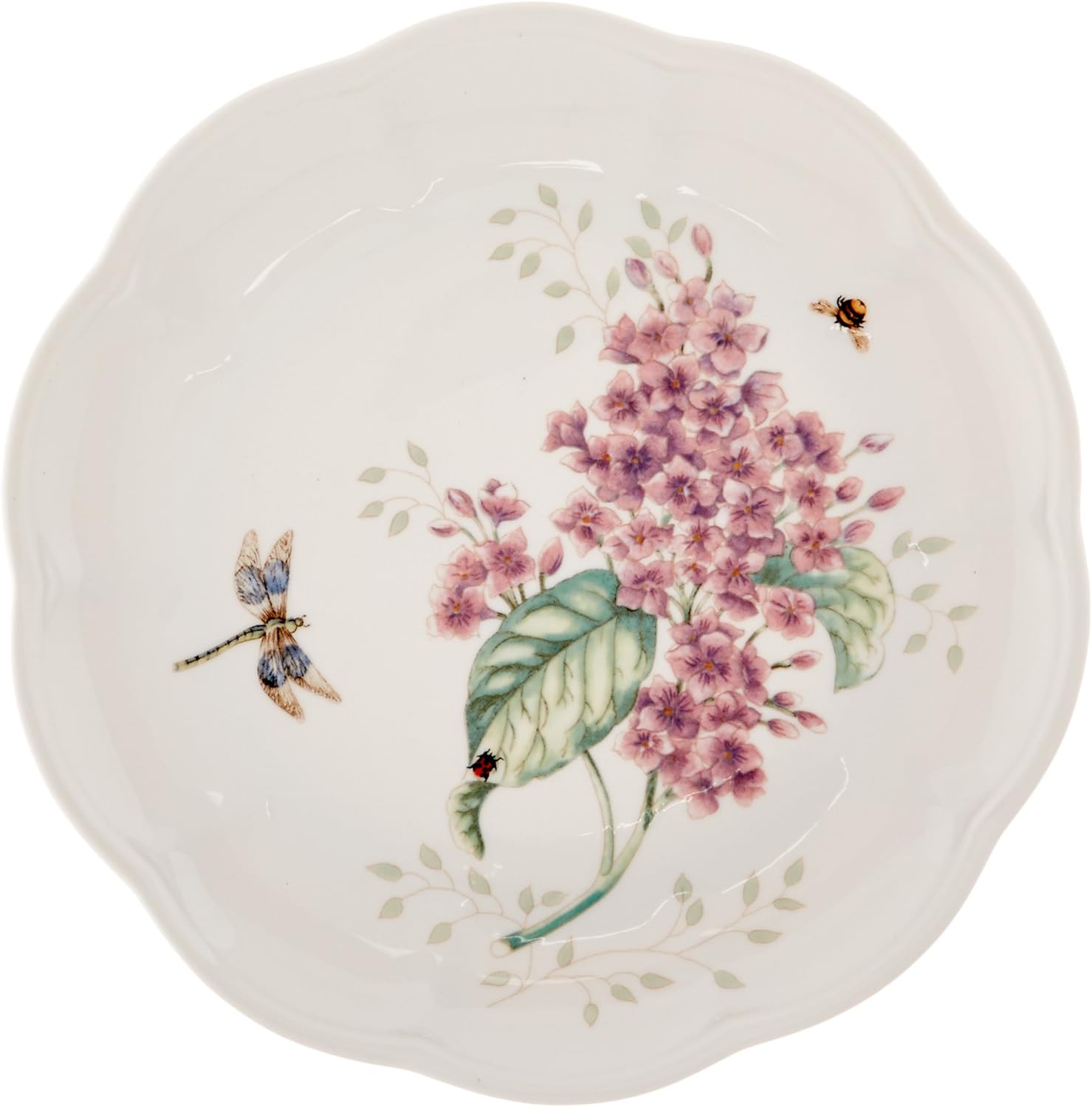 Lenox Dinnerware Set, Butterfly Meadow 18-Piece Set, Service For 6, White Porcelain, Butterfly And Flower Designs, Plates And Bowls Sets, Dishwasher Safe, Home & Kitchen (Assorted, 18 Pieces)