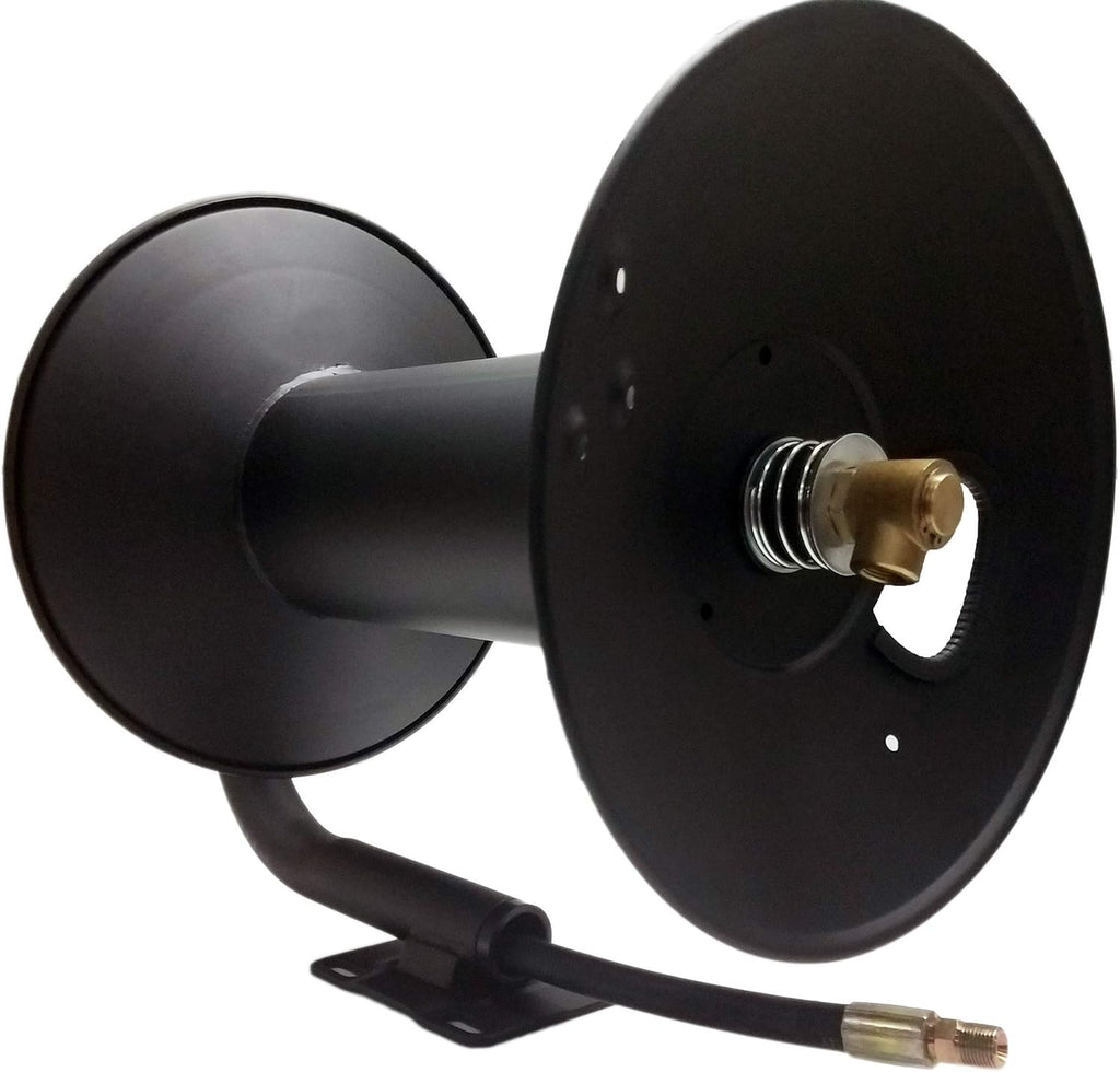 Super Heavy Duty Pressure Washer Hose Reel, 3/8In x 200FT | Skid or Wall Mount, Air and Water, 4000 PSI