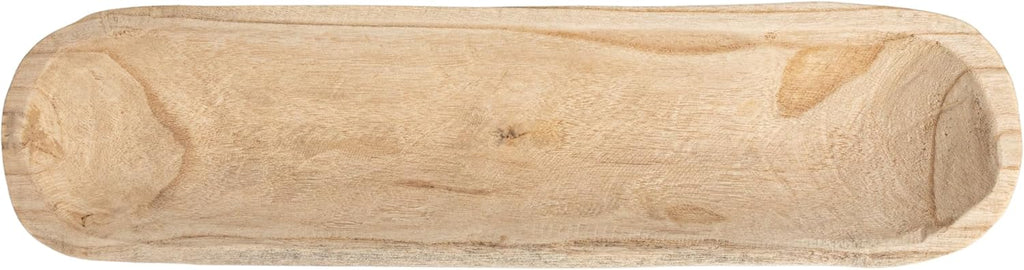 Creative Co-Op Paulownia Wood Oval Bowl | Brown | 22.75' L x 6' W x 3.25' H | (Pack of 4)