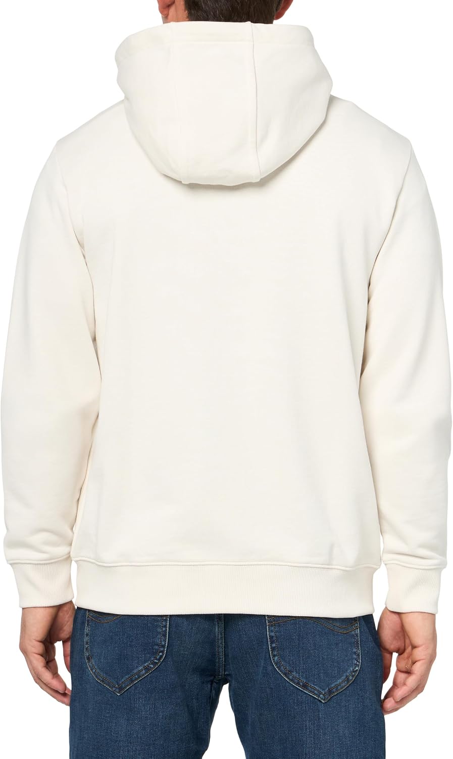 HUGO Men's Regular Fit Square Logo Jersey Hooded Zip Up Sweatshirt