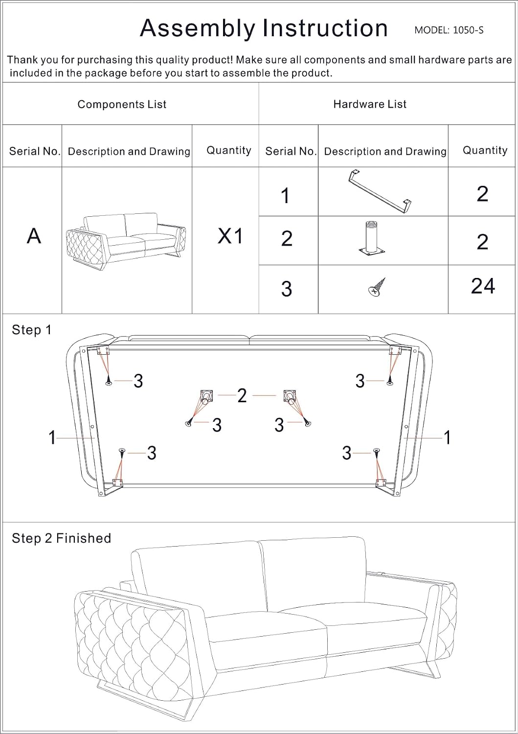 Blackjack Furniture Reggio Collection Full Grain Italian Leather Sofas for Living Room with Brazilian Wood Frame and Stainless Steel Legs, 3-Piece Set, Sofa, Loveseat, and Chair, White