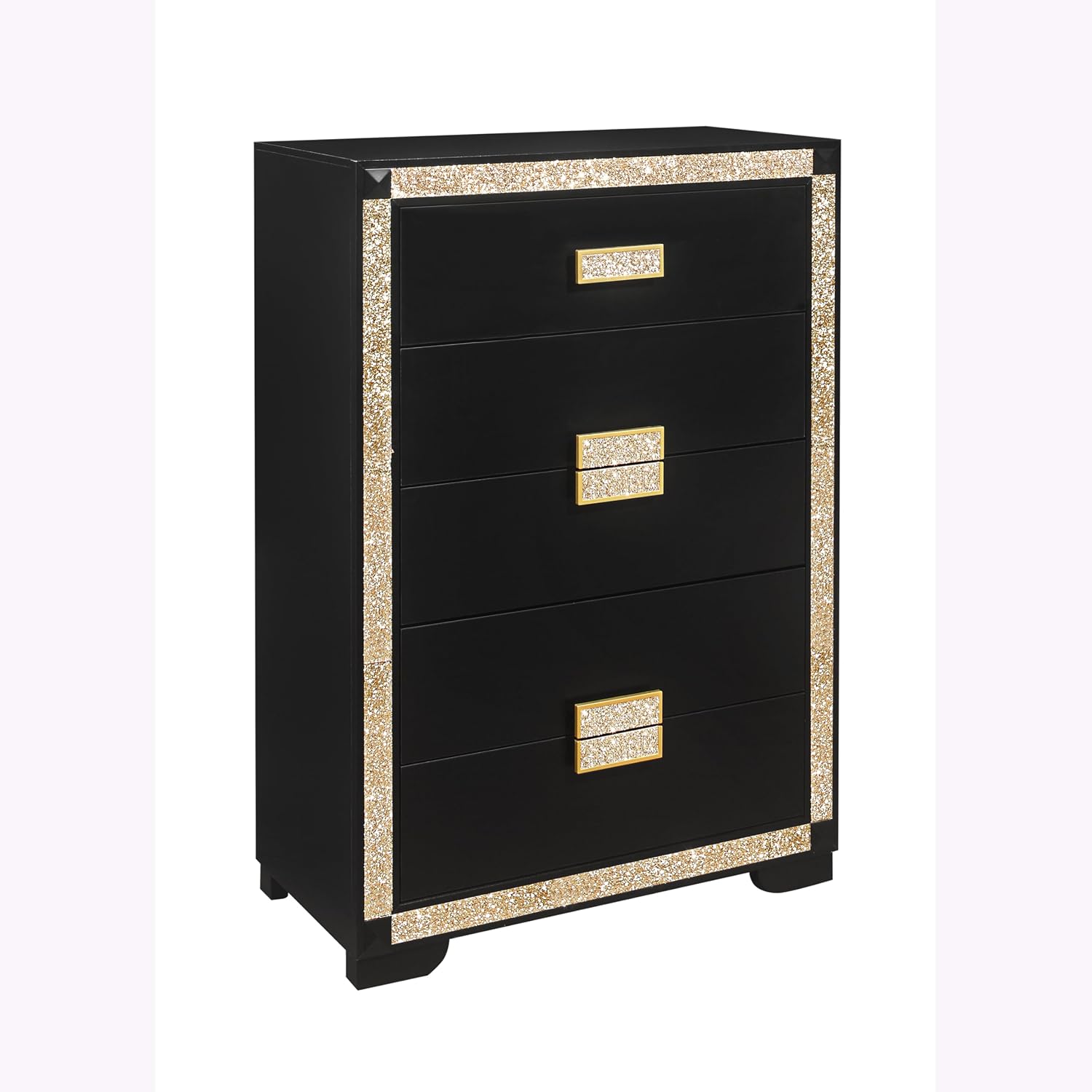 Black,Gold Full Bedroom Set