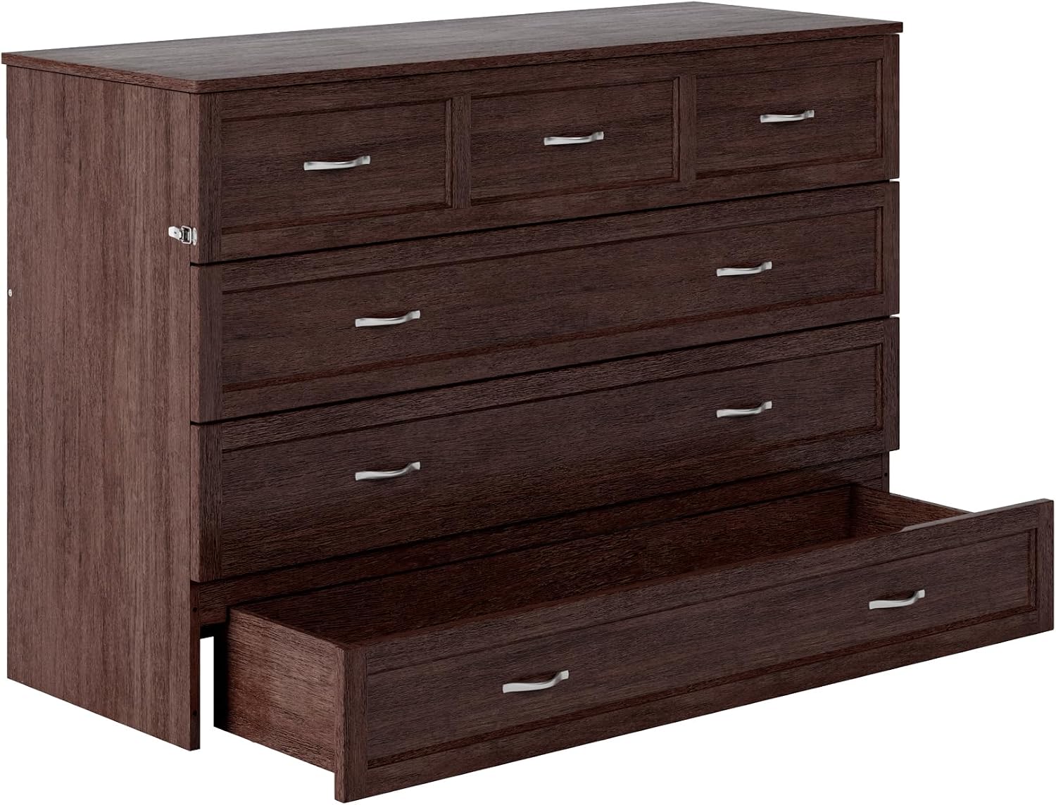 AFI Deerfield Murphy Bed Chest with Charging Station, Queen, Burnt Amber