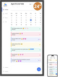 Dragon Touch 24' Digital Calendar Chore Chart – 1080P Full HD Interactive Touchscreen, Smart Family Planner, Hearth Display Digital Calendar Wall & Desk Mountable for Seamless Scheduling Black