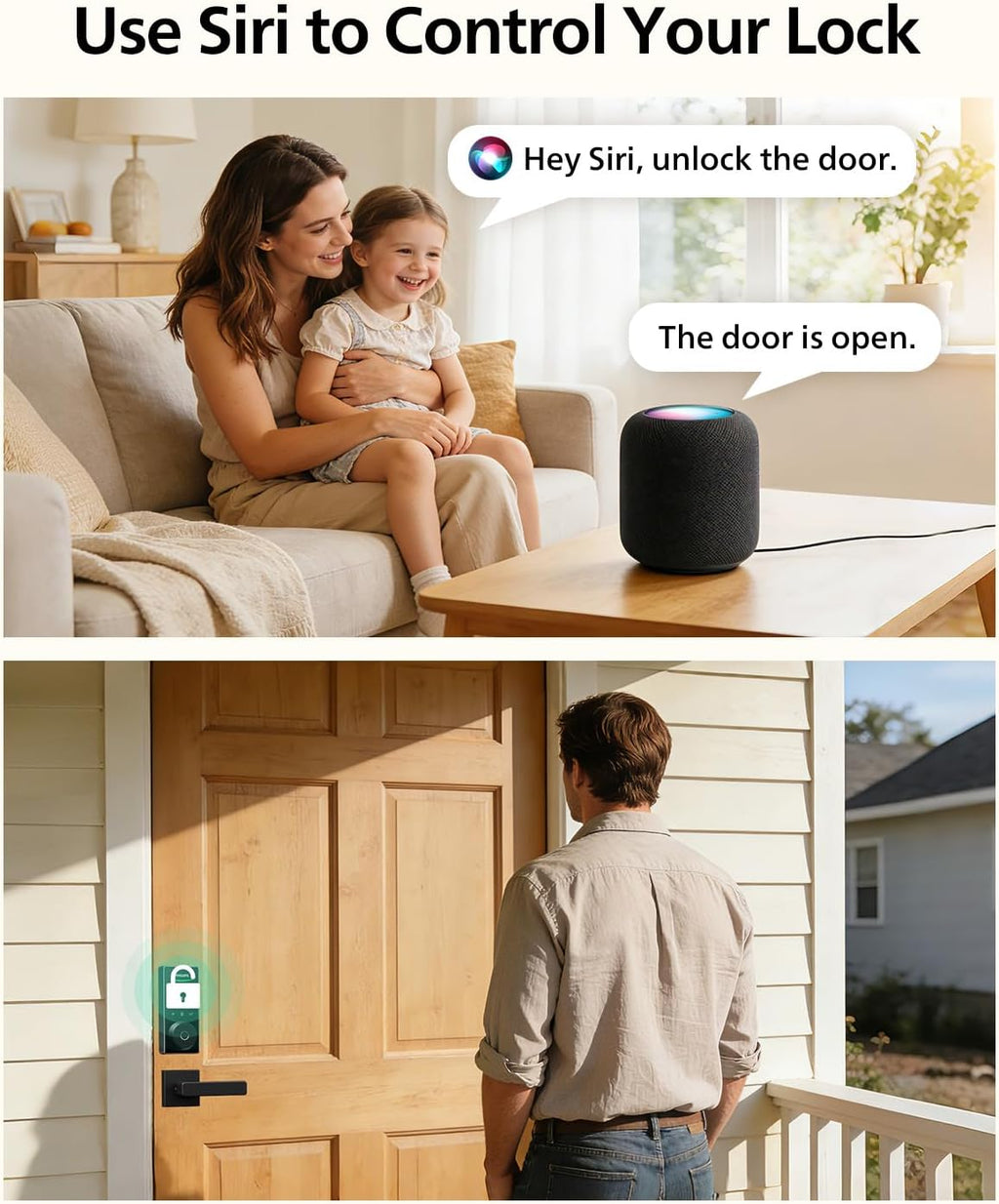 Philips Smart Door Lock with Apple Home, Matter Over Thread, Keyless Entry Door Lock with App Remote Control, Touchscreen Fingerprint Front Door Lock Set, Deadbolt Lock with Apple Home, Alexa, Google