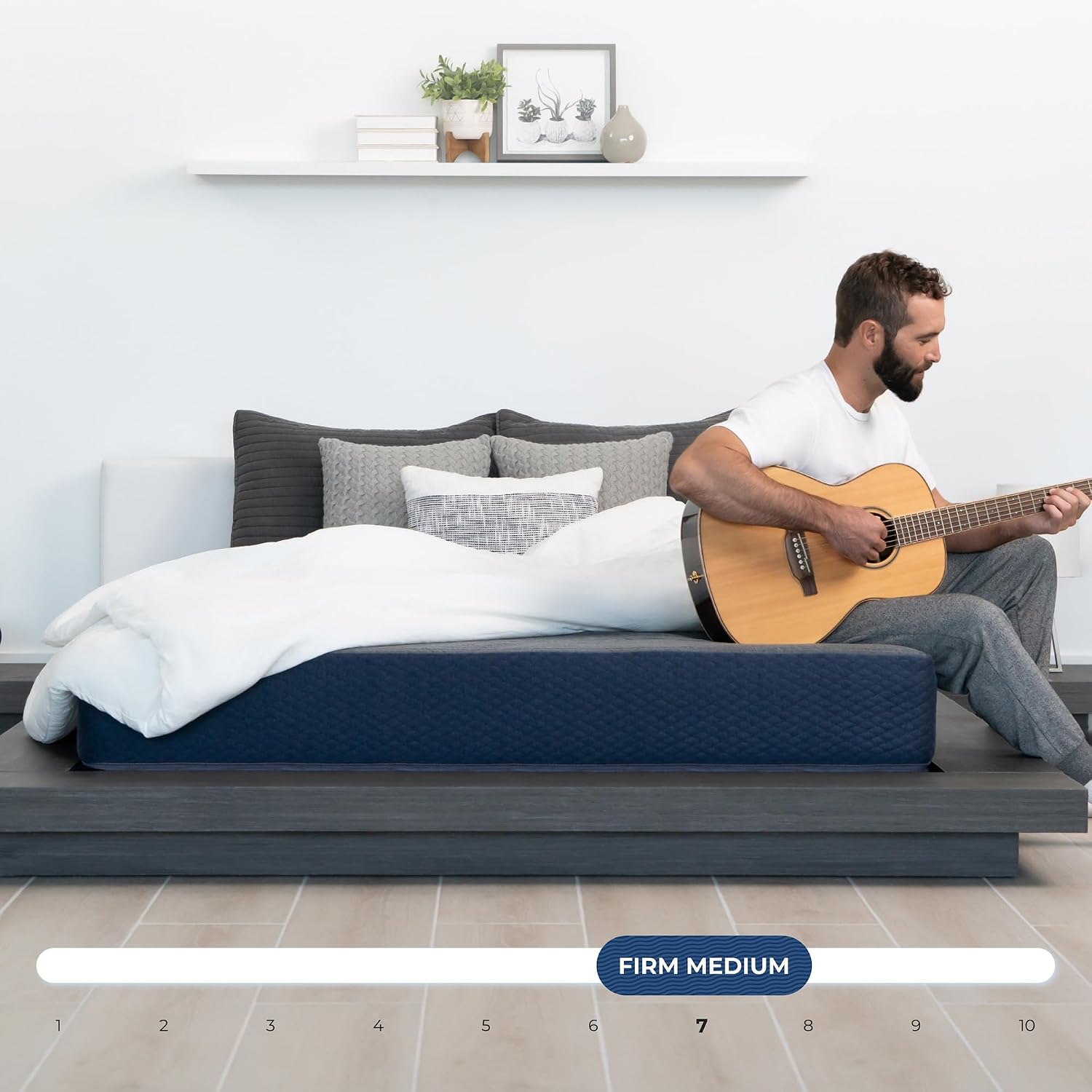 DREAMFOAM Brooklyn Bedding Copperflex Essential 8' Gel Memory Foam Mattress |Split Cal King 36x84|Made in Arizona