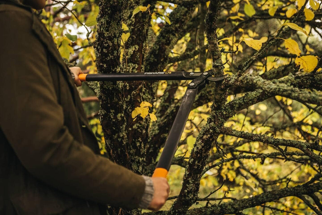 Fiskars PowerGear Lopper Bypass, Hook Head (L) L78, Power Gear II system, Non-stick coating, Cutting Diameter : 5 cm, Hardened steel, Length: 70 cm, Black/Orange, 1000584