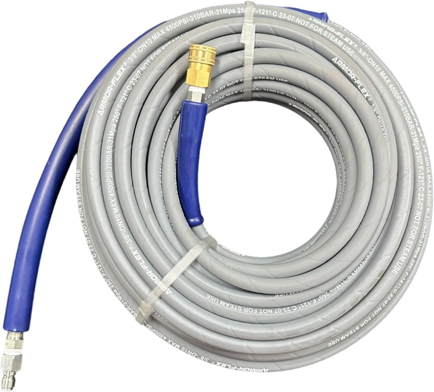 Pressure-Pro CHA1001GB 3/8 in. x 100 ft. Non-Marking 4000 PSI Pressure Washer Replacement Hose with Quick Connect
