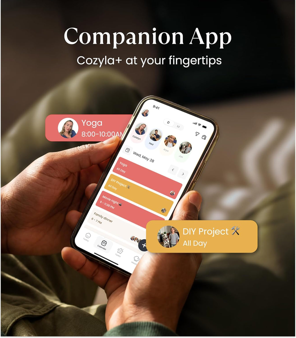 Cozyla Calendar Plus 2: 24' Smart Digital Calendar with Google Play Store | Customizable Dashboard, Electronic Touch Screen Wall Planner with Voice Agent, Chore Chart＆Reward, Meal Planner & Wall Mount