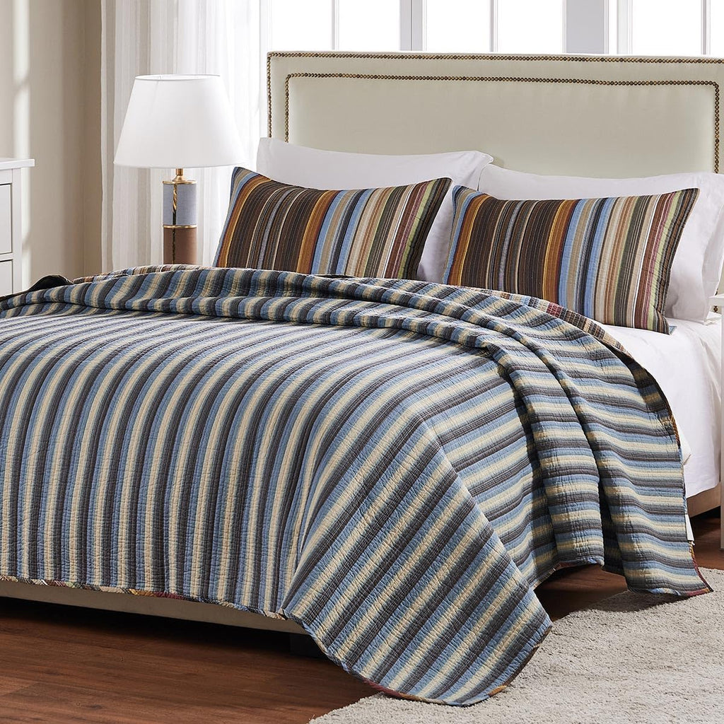 BLACK FOREST DECOR Desert Strata 3pc Quilt Bed Set - Full/Queen