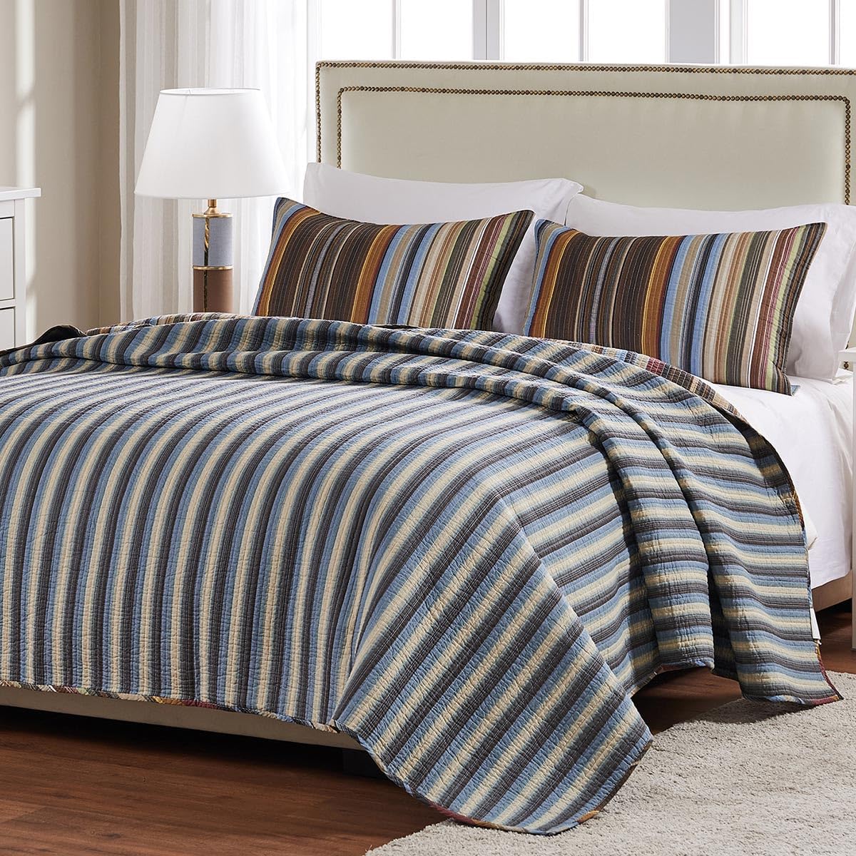 BLACK FOREST DECOR Desert Strata 3pc Quilt Bed Set - Full/Queen