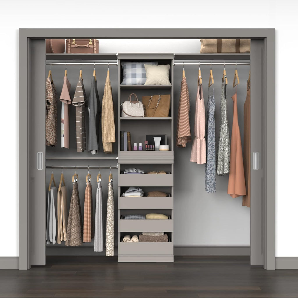ClosetMaid 4598 Modular Storage Stackable Unit with 4 Drawers, Taupe