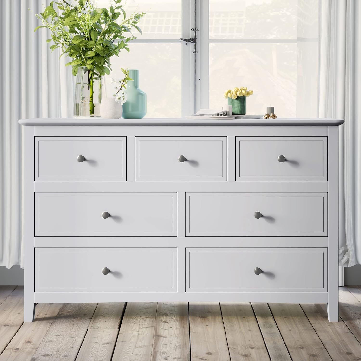 White Solid Wood 3 Pcs Full Bedroom Sets (Old SKU:BS315100AAK) BU425