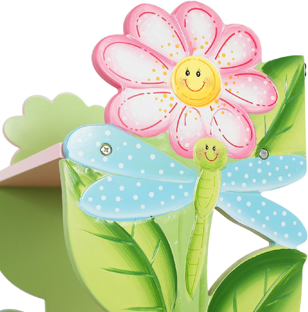 Fantasy Fields Magic Garden Kids 3-Tier Bookshelf & Drawer, Multi