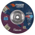 Weiler 58332 7 x 1/4 Tiger Ceramic Type 27 Grinding Wheel CER24R 5/8-11 Nut (Pack of 10)
