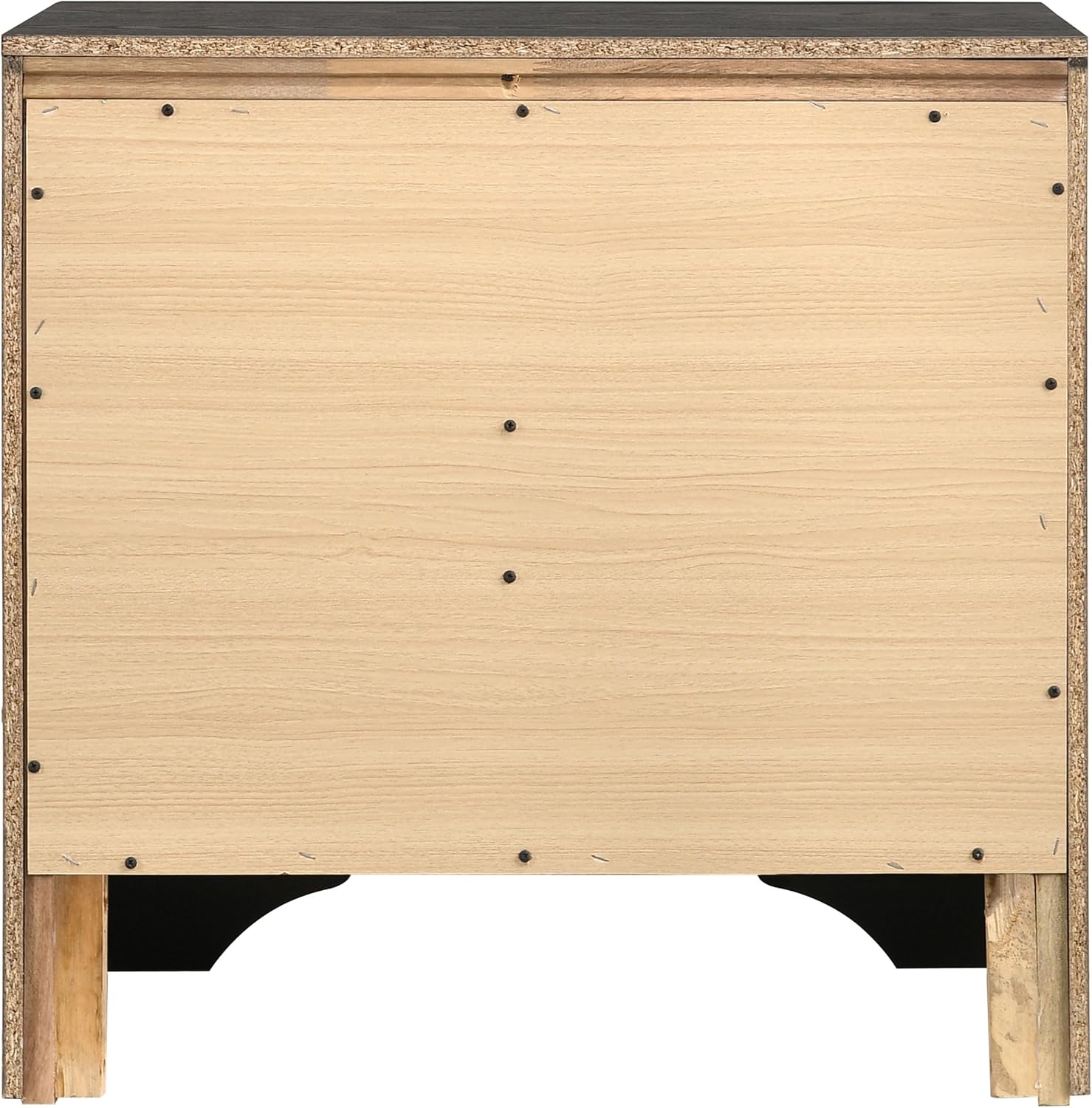 Coaster Home Furnishings Miranda Contemporary Engineered Wood 2-Drawer Bedroom Nightstand Bedside Table Organizer Unit Black 206362