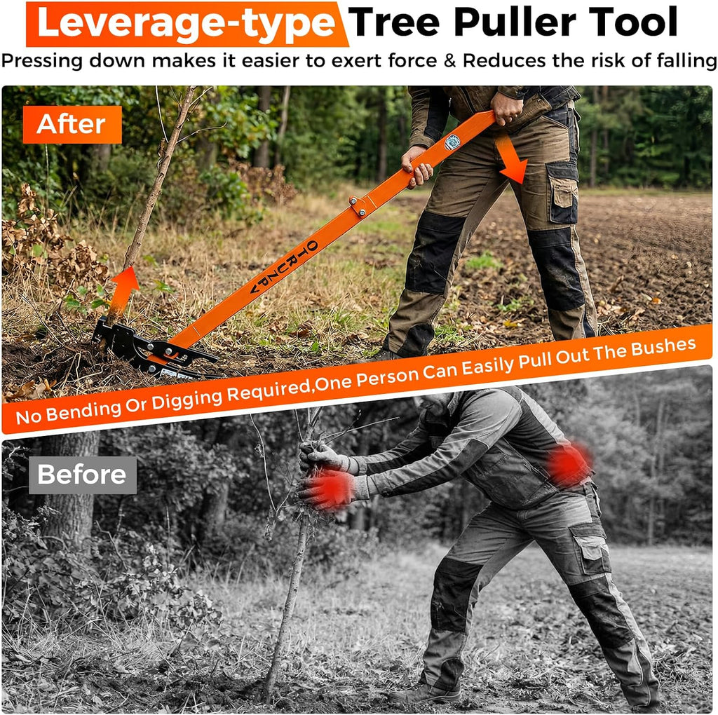 Heavy-Duty Sapling Puller Tool – High-Leverage Tree Puller for Roots 1/4'–2', Effort-Saving Manual Root Remover for Shrubs, Vines & Thorns, Eco-Friendly Weed Removal for Garden, Farm & Landscaping